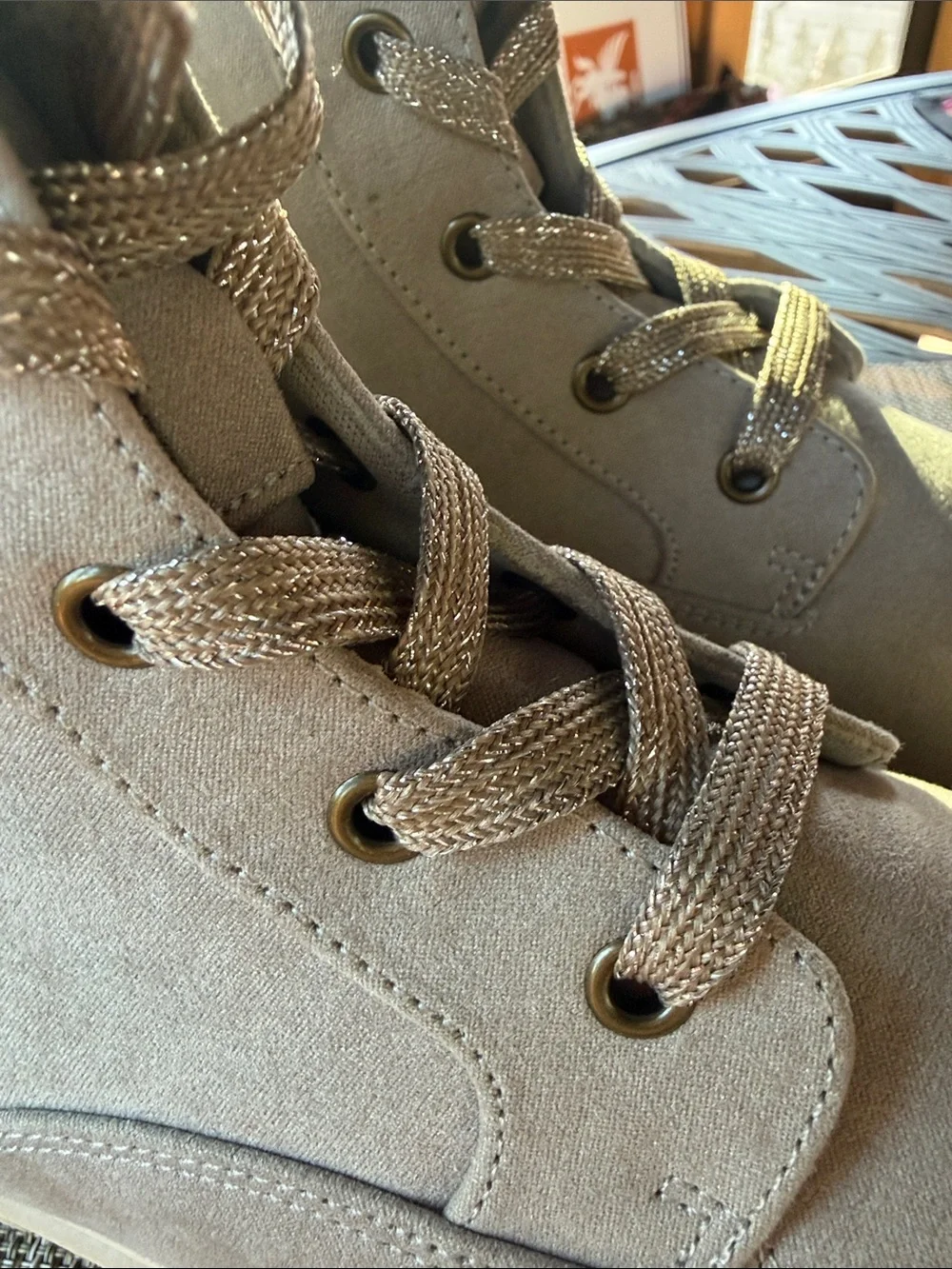 Joie Gray Kids Suede Lace-Up Ankle Boots